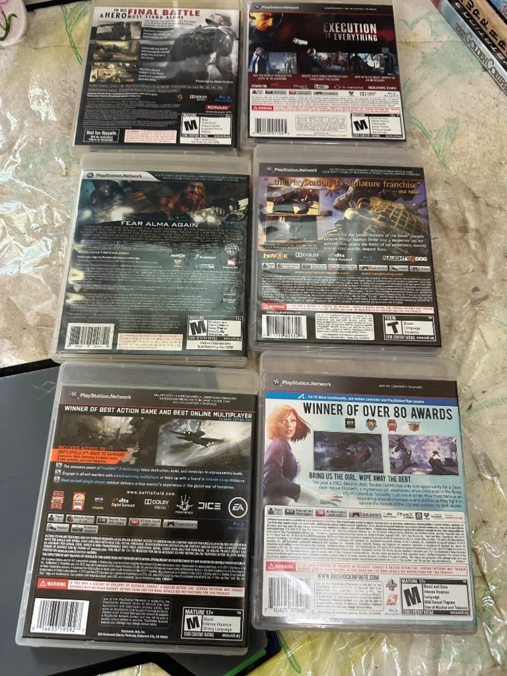 Lot of 15 PS3 Games Assassin's Creed Call of Duty Sniper Metal Gear Solid Hitman